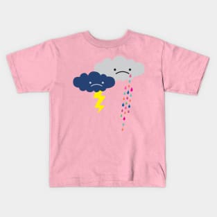 Sad Rain Clouds II Kids T-Shirt